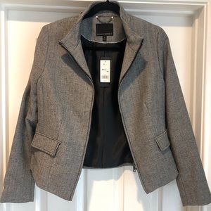 Banana Republic Tweed Zip Front Jacket NWT